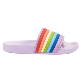 Sweet Shoes Tongs en caoutchouc colorées violet multicolore