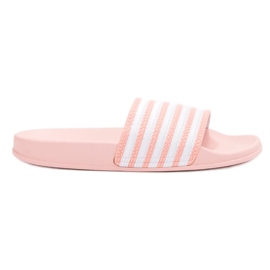 SHELOVET Pantoufles Sportives Rayées rose SHELOVET Pantoufles Sportives Rayées rose