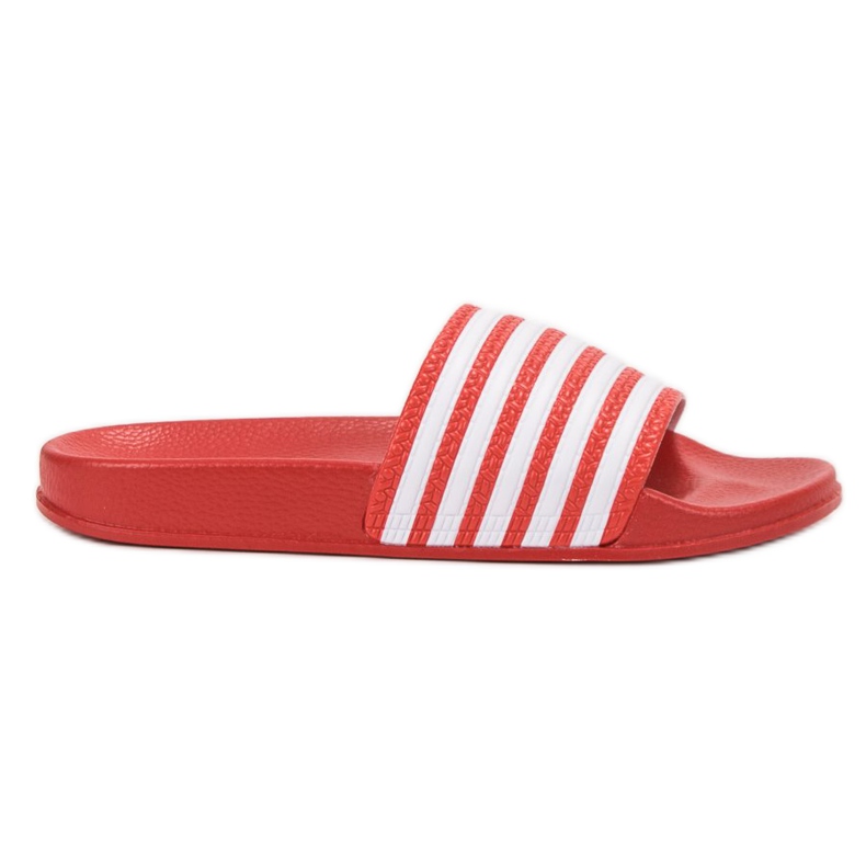 SHELOVET Pantoufles Sportives Rayées rouge