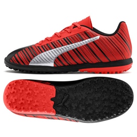 Chaussures de foot Puma One 5.4 Tt Jr 105662 01 multicolore rouge