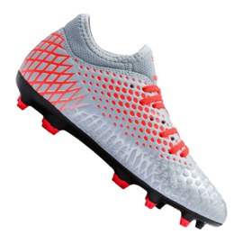Chaussures de foot Puma Future 4.4 Fg / Ag Jr 105696-01 multicolore gris