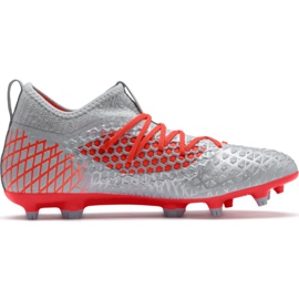 Chaussures de foot Puma Future 4.3 Netfit Fg Ag M 105612 01 multicolore gris