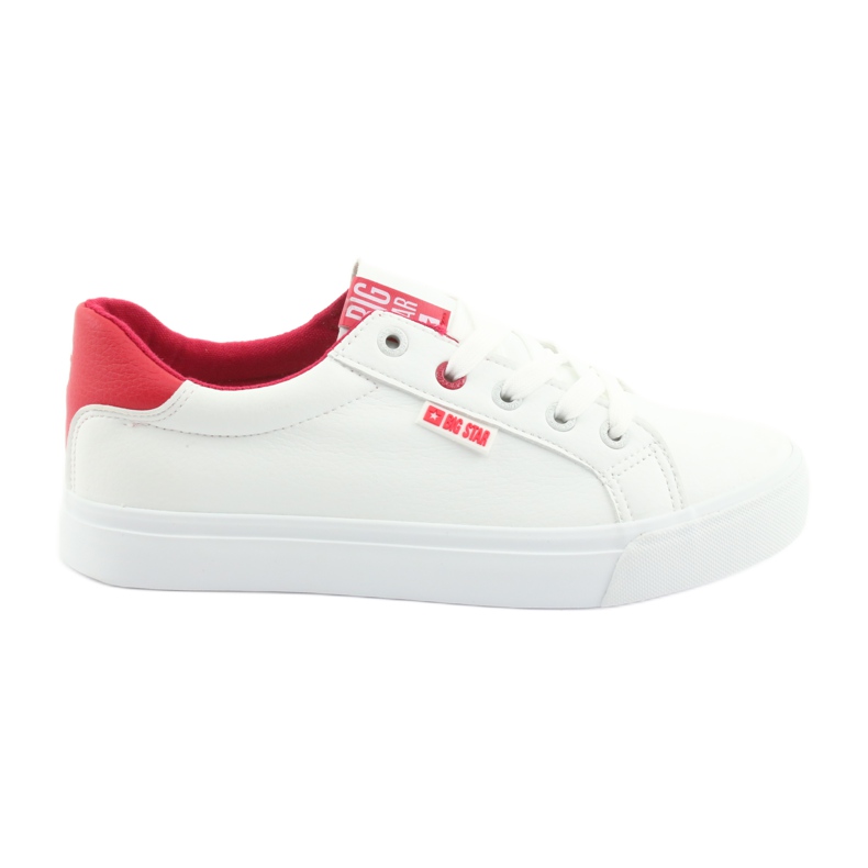 Baskets blanches BIG STAR 274311 rouge