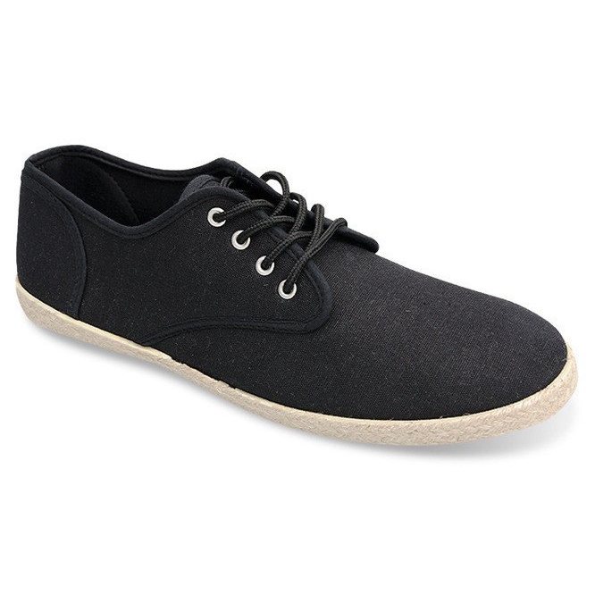 Baskets Espadrilles Semelle De Paille 8740 Noir le noir