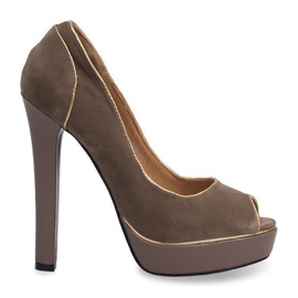 Talons Ouverts Classiques Sur Plateforme 805 Beige Talons Ouverts Classiques Sur Plateforme 805 Beige