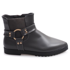 Bottes élégantes chaudes avec boucle HW14 Gris