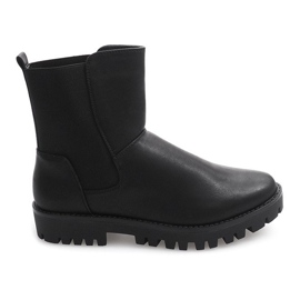 Warm Booties Bottines Jodhpur avec élastique 976-PA Noir le noir