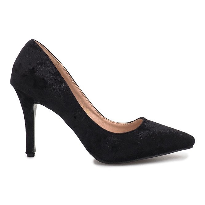 Escarpins en velours noir de Francine le noir
