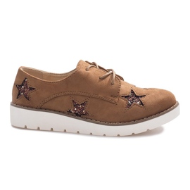 Mocassins camel avec Big Stars brun