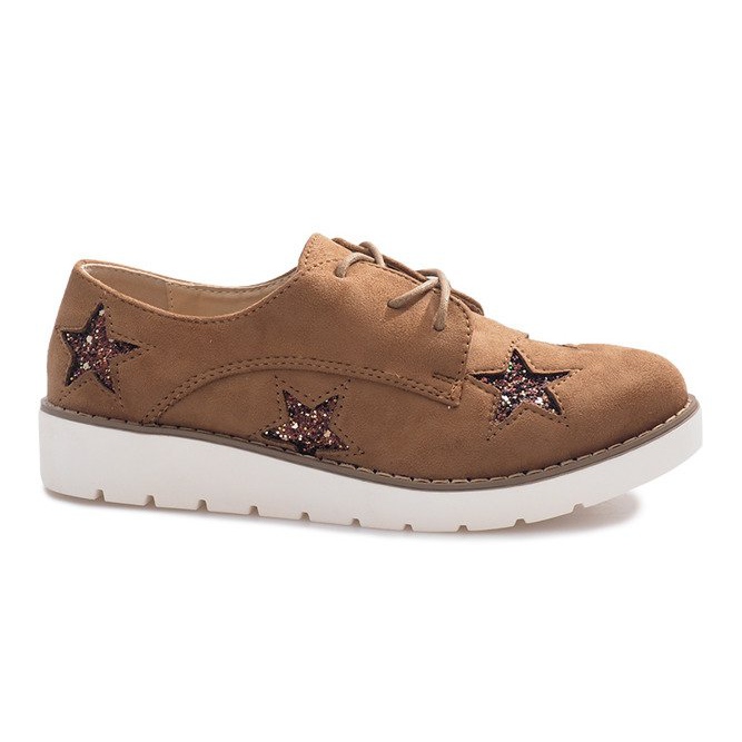 Mocassins camel avec Big Stars brun