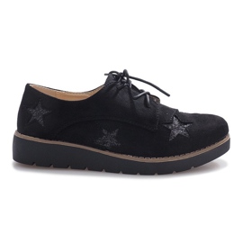 Big Star Mocassins noirs à grandes étoiles
