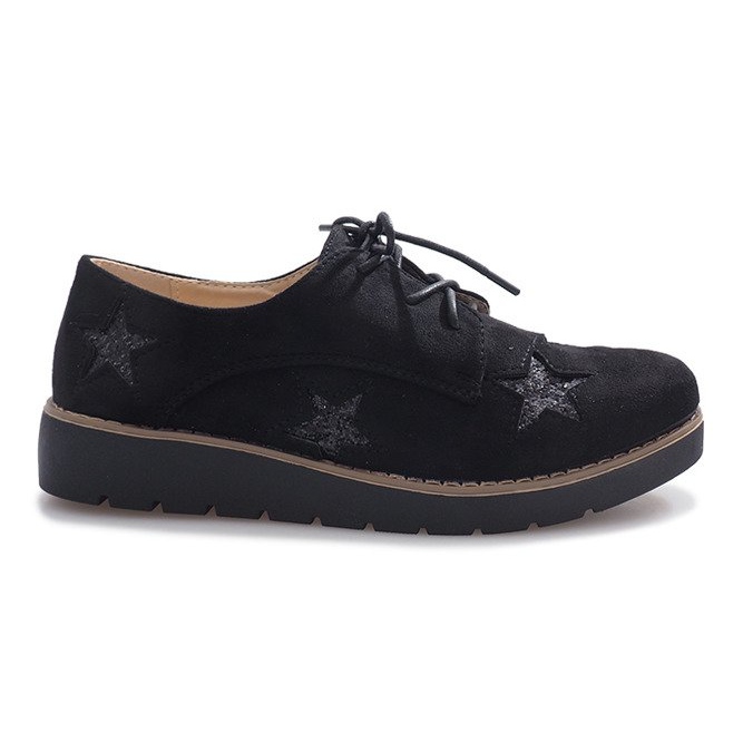 Big Star Mocassins noirs à grandes étoiles le noir
