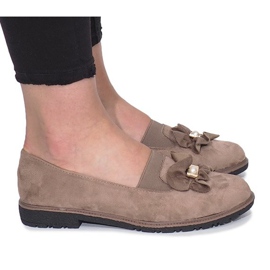 Slip-on kaki avec nœud Pearl Inside multicolore vert