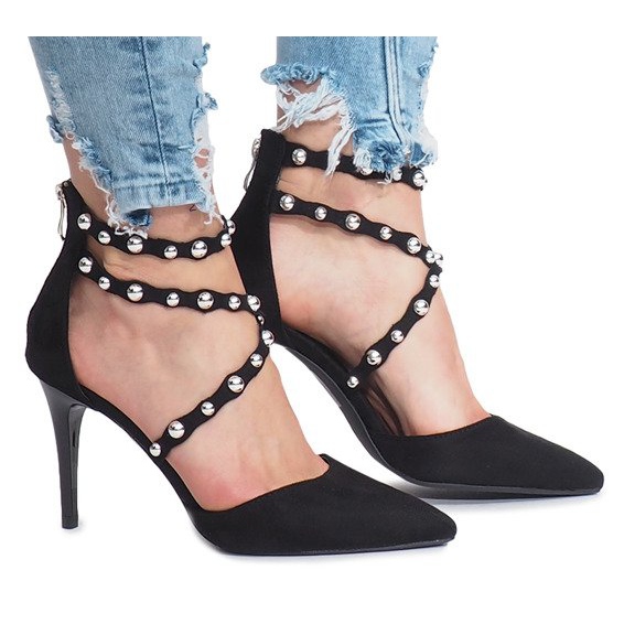 Sandales noires à talons hauts B-50 le noir