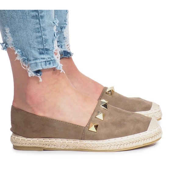 Espadrilles or soleil olive multicolore vert
