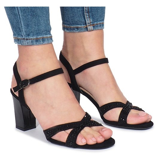 Sandales à talons noires 62225 le noir