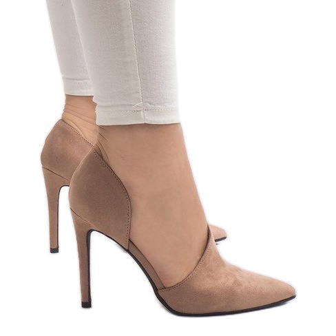 Escarpins roses asymétriques C82A Escarpins roses asymétriques C82A