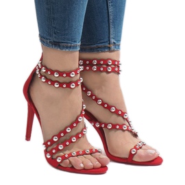LE042P talons découverts rouges