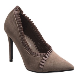 Talons hauts classiques marron C72P vert