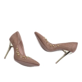 Escarpins en velours rose DD55P
