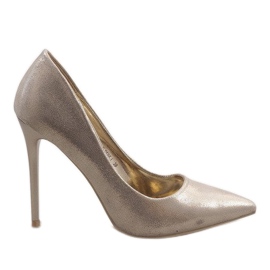 Escarpins classiques dorés AT-0596-L