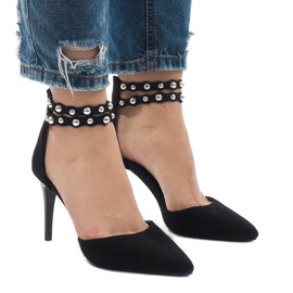 Sandales noires à talons hauts B-51