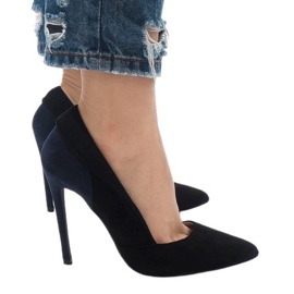 Escarpins classiques en daim noir 95299-35 le noir