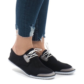 Baskets à enfiler en lycra noires 288-86 le noir