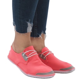 Baskets à enfiler en lycra rose 288-86 multicolore