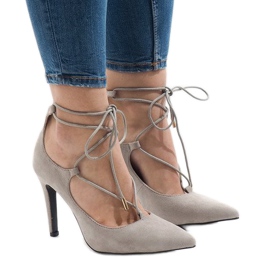 Escarpins gris sur broche 4524-5 Escarpins gris sur broche 4524-5