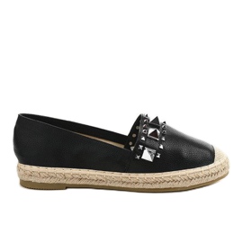 Espadrilles noires à clous 1706