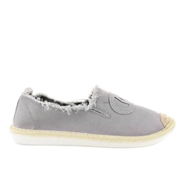 Espadrilles grises à enfiler NB273P-3