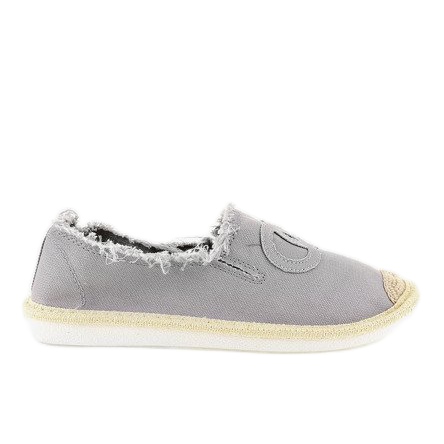 Espadrilles grises à enfiler NB273P-3