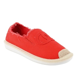 Espadrilles à enfiler rouges XY2618-4