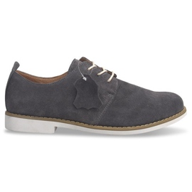 Chaussures Lacets Cuir LJ12 Gris