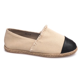 Espadrilles Lin 760 Baskets Beiges le noir