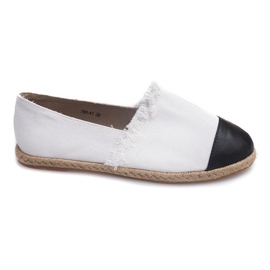 Espadrilles en lin 760 Baskets blanches noir