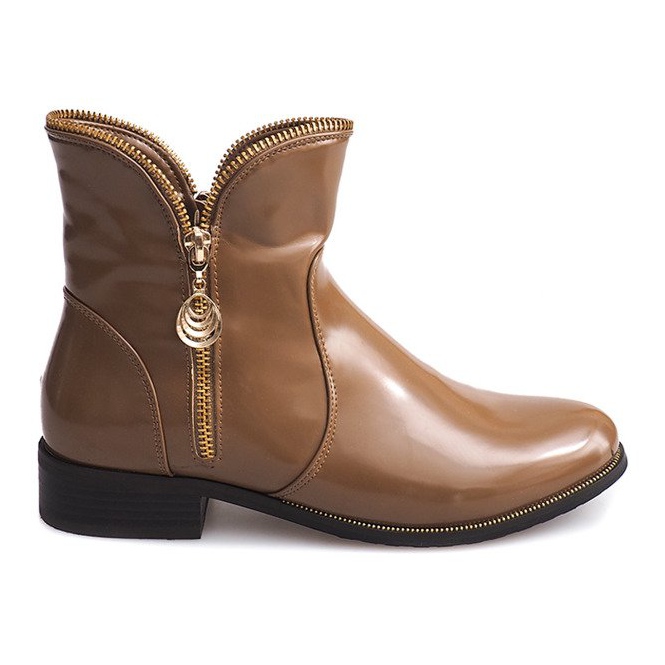 Boots laquées et chaudes QQ-47 Kaki multicolore vert