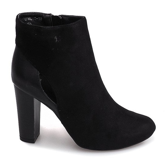 Bottines En Daim Sur Un Poteau Avec Une Fermeture À Glissière T-10 Noir le noir