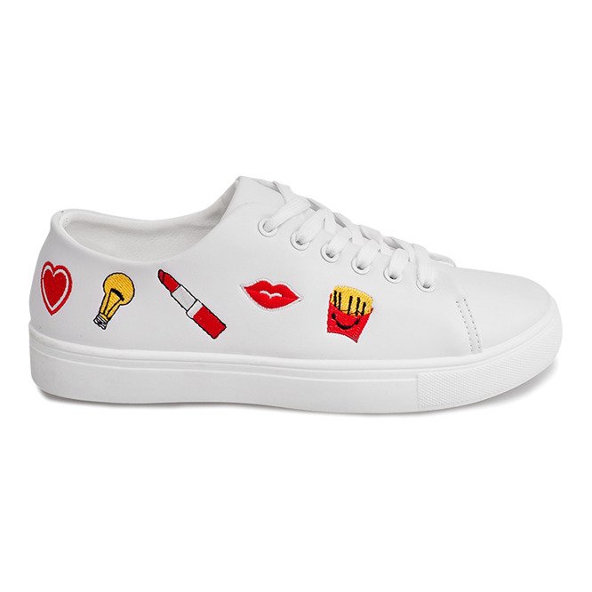 Baskets 16106 Tampons Blancs Patchs blanche