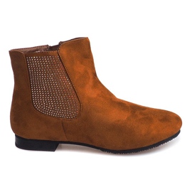 Bottines Daim Bottines Chelsea 7-133 Camel brun