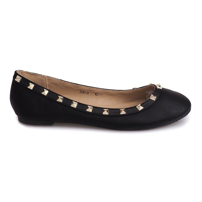 Ballerines Classiques Avec Clous B8-3 Noir le noir