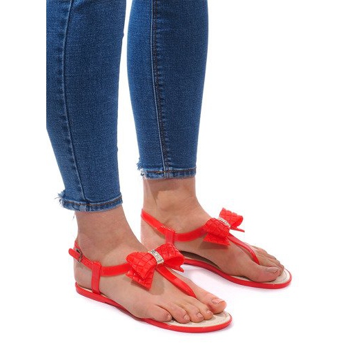 Sandales Ornées de Noeud 911 Rouge