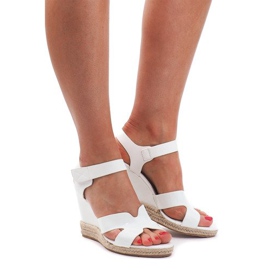 Sandales Compensées 5H5670 Blanc brun
