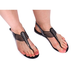 Sandales Meliski Avec Cyrkoniami 001-356 Noir