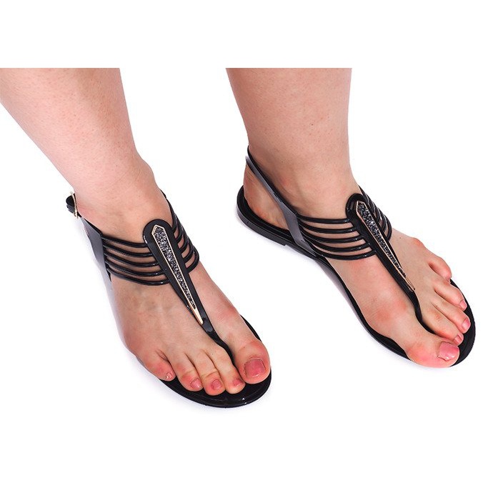 Sandales Meliski Avec Cyrkoniami 001-356 Noir le noir