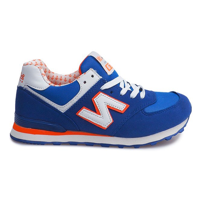 Baskets Sportowe JK-33 ROYAL / BLANC / ORANGE bleu Baskets Sportowe JK-33 ROYAL / BLANC / ORANGE bleu