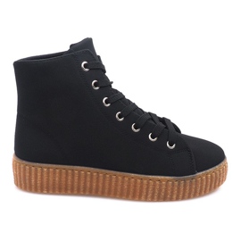 Bottes Creepers sur la plate-forme noire AM-1103 le noir