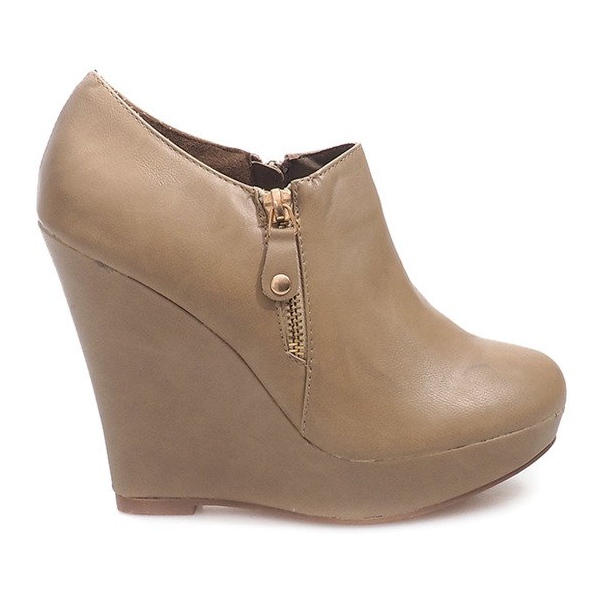 Bottines Compensées Sur Compensée B160 Kaki multicolore