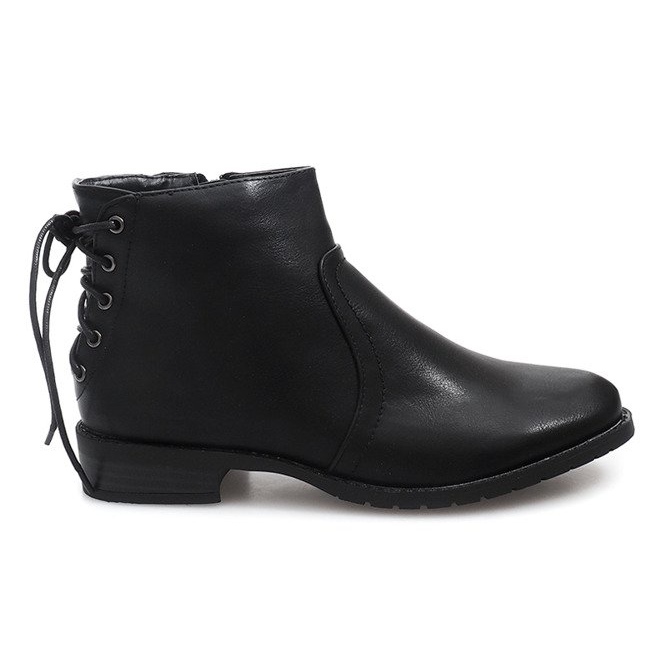 Bottines à Lacets Classiques 888-8 Noir le noir